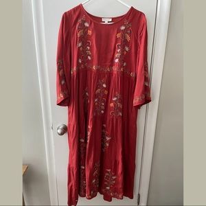 Roolee Embroidered dress NWOT